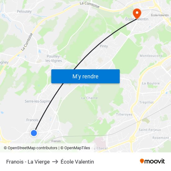 Franois - La Vierge to École Valentin map