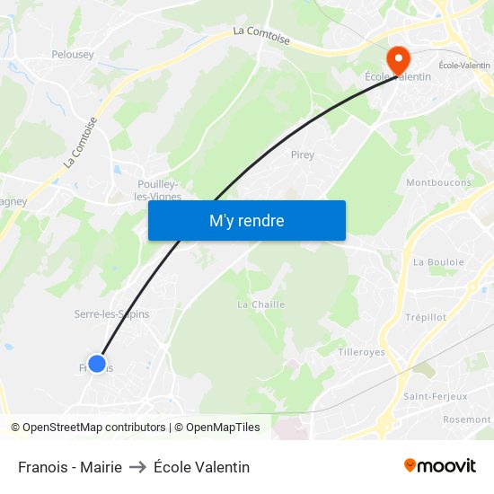 Franois - Mairie to École Valentin map