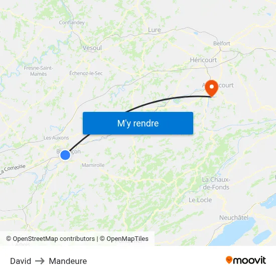 David to Mandeure map