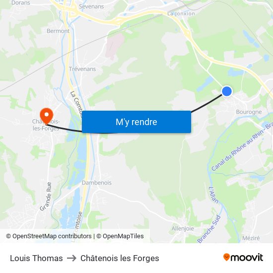 Louis Thomas to Châtenois les Forges map