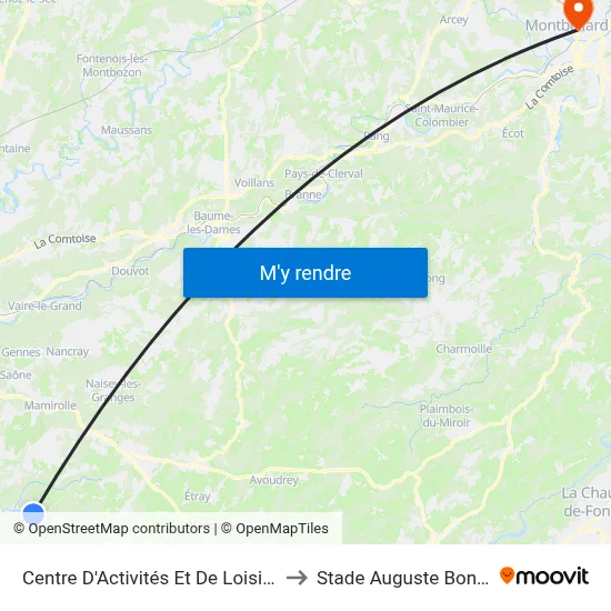 Centre D'Activités Et De Loisirs to Stade Auguste Bonal map