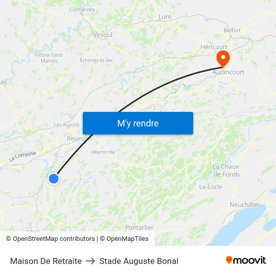 Maison De Retraite to Stade Auguste Bonal map