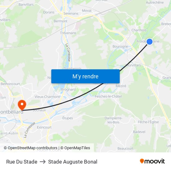 Rue Du Stade to Stade Auguste Bonal map