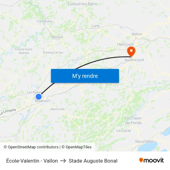 École-Valentin - Vallon to Stade Auguste Bonal map