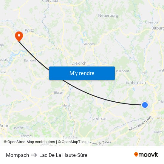 Mompach to Lac De La Haute-Sûre map