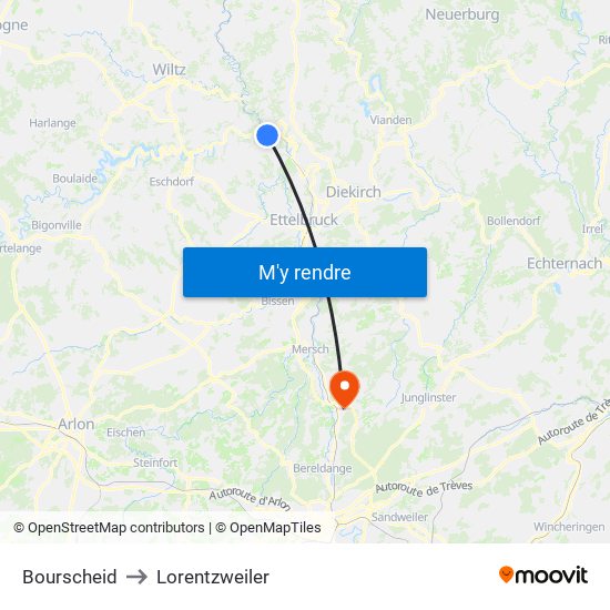 Bourscheid to Lorentzweiler map