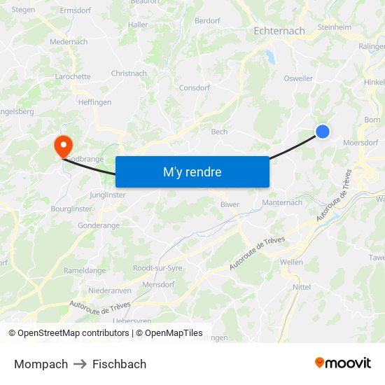 Mompach to Fischbach map