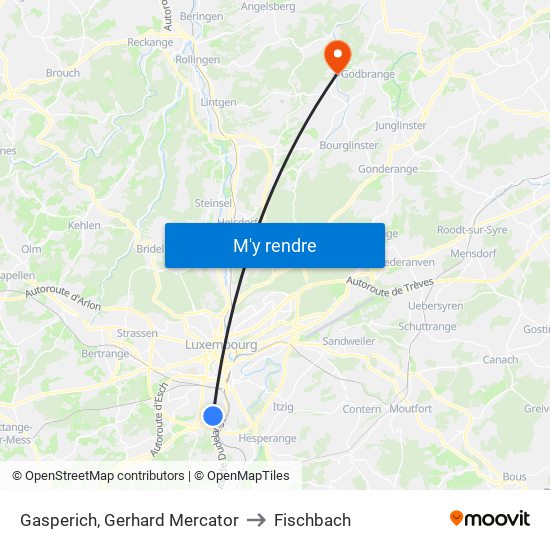 Gasperich, Gerhard Mercator to Fischbach map