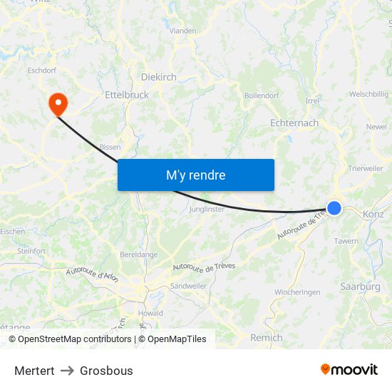 Mertert to Grosbous map