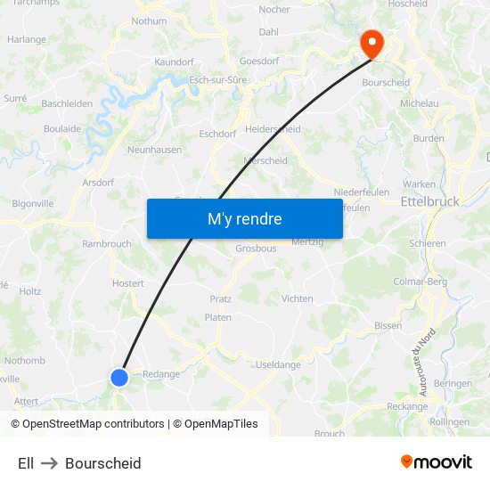 Ell to Bourscheid map