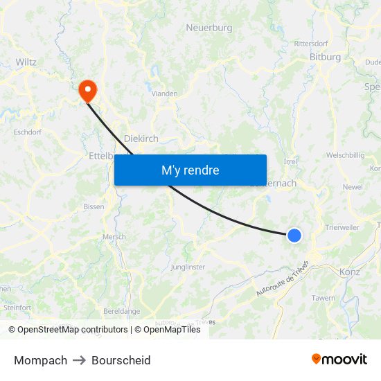 Mompach to Bourscheid map