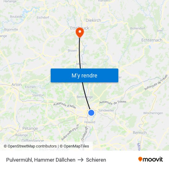Pulvermühl, Hammer Dällchen to Schieren map