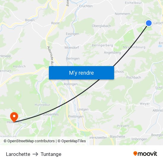 Larochette to Larochette map