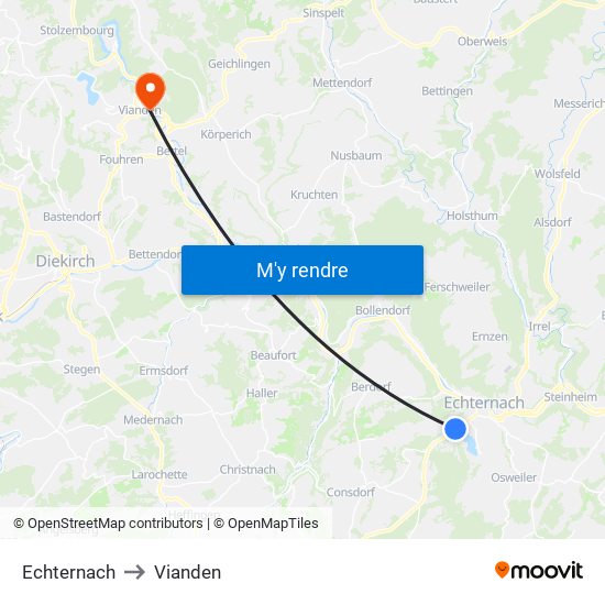 Echternach to Echternach map