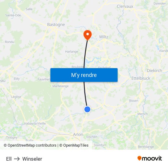 Ell to Winseler map