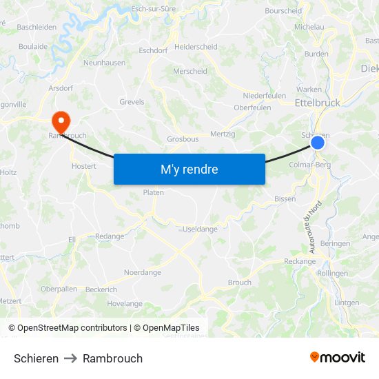 Schieren to Rambrouch map