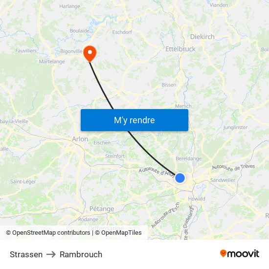 Strassen to Rambrouch map