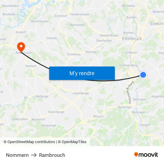 Nommern to Rambrouch map