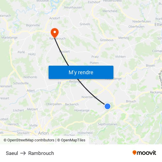 Saeul to Rambrouch map