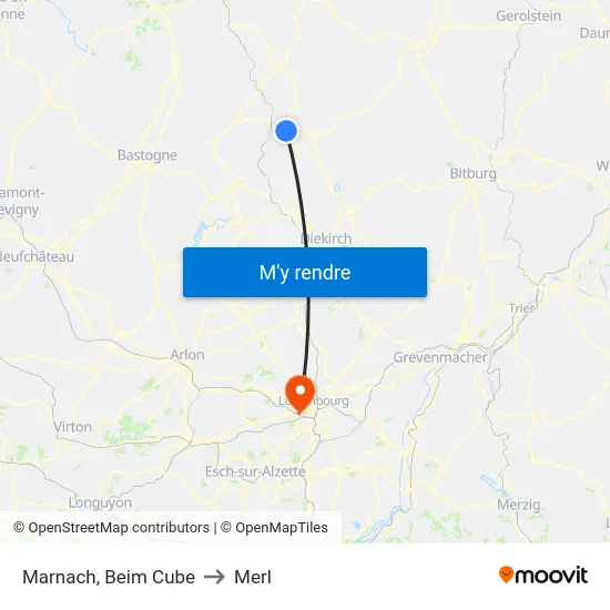 Marnach, Beim Cube to Merl map