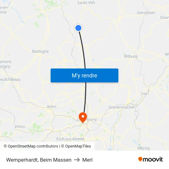 Wemperhardt, Beim Massen to Merl map