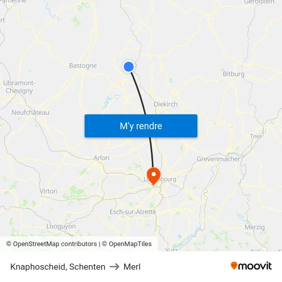 Knaphoscheid, Schenten to Merl map