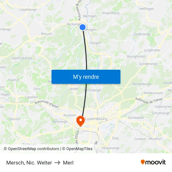 Mersch, Nic. Welter to Merl map