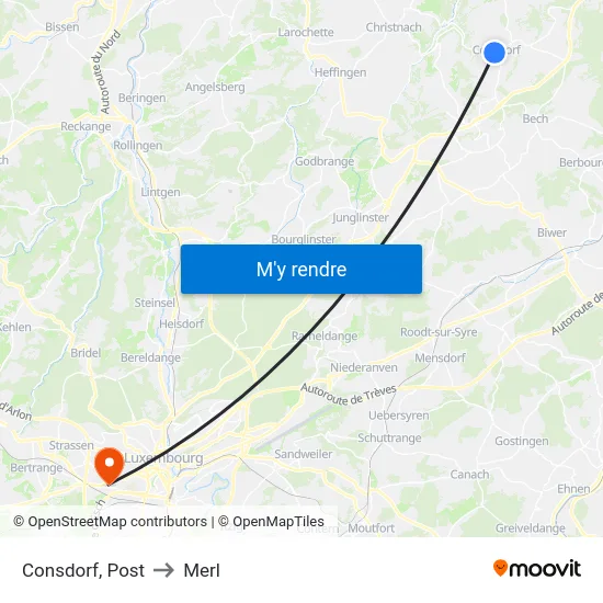 Consdorf, Post to Merl map