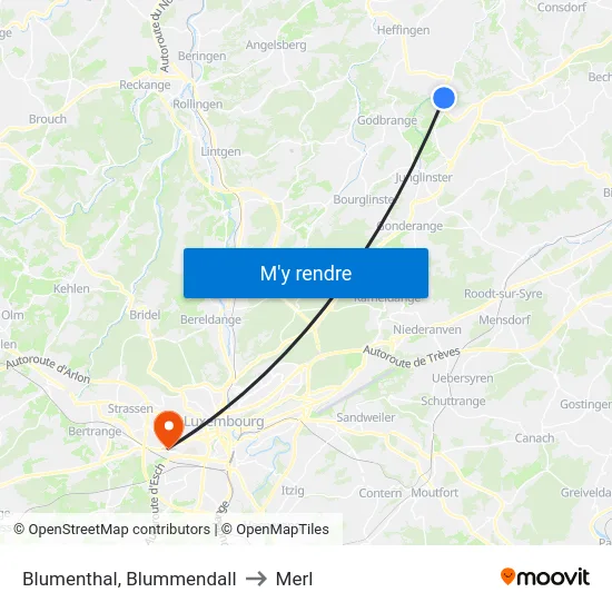 Blumenthal, Blummendall to Merl map