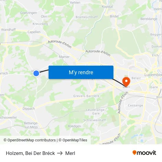 Holzem, Bei Der Bréck to Merl map