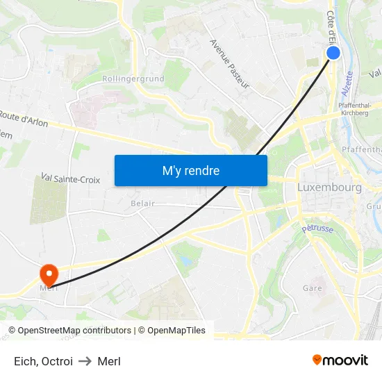 Eich, Octroi to Merl map