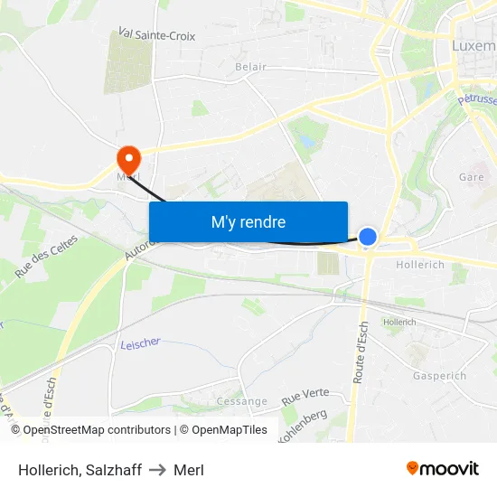 Hollerich, Salzhaff to Merl map