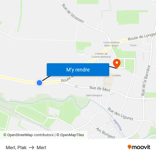 Merl, Plak to Merl map