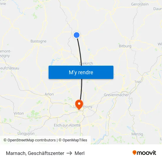 Marnach, Geschäftszenter to Merl map