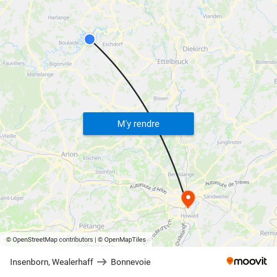 Insenborn, Wealerhaff to Bonnevoie map