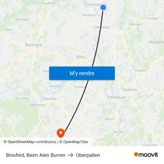 Binsfeld, Beim Alen Burren to Oberpallen map