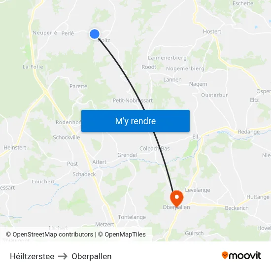 Héiltzerstee to Oberpallen map