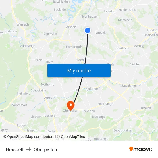 Heispelt to Oberpallen map