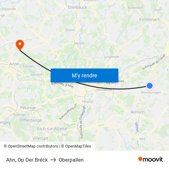 Ahn, Op Der Bréck to Oberpallen map