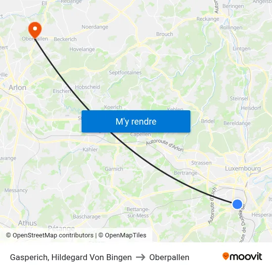 Gasperich, Hildegard Von Bingen to Oberpallen map