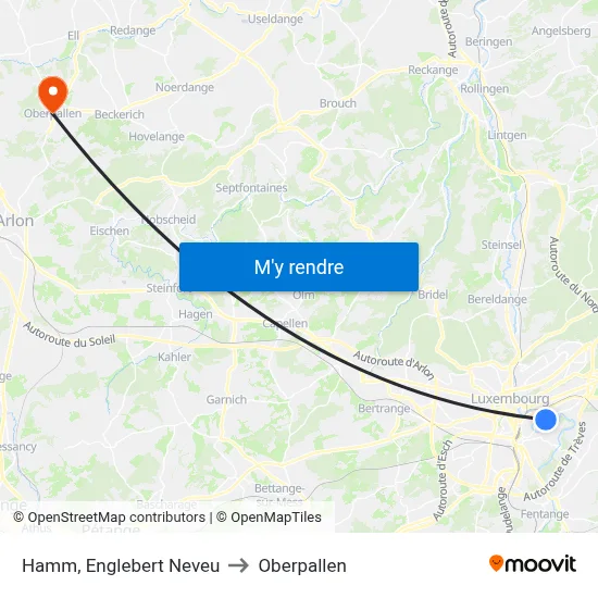 Hamm, Englebert Neveu to Oberpallen map