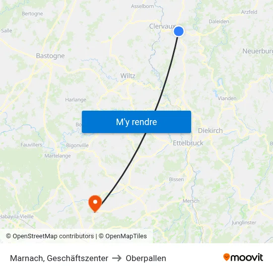 Marnach, Geschäftszenter to Oberpallen map