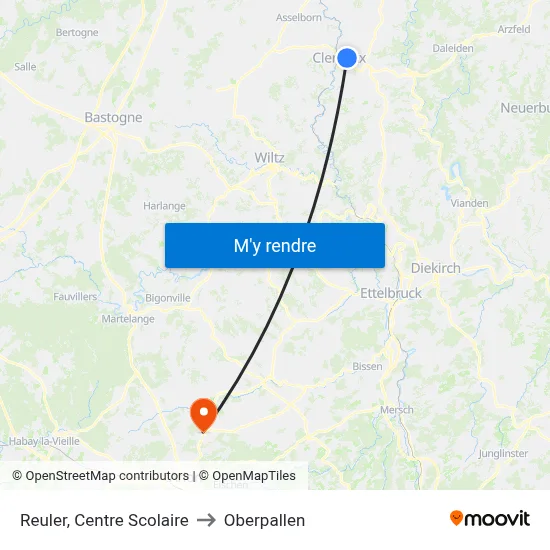 Reuler, Centre Scolaire to Oberpallen map