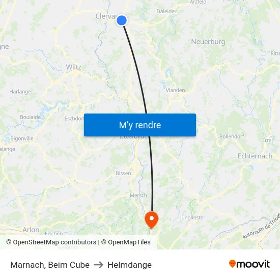 Marnach, Beim Cube to Helmdange map