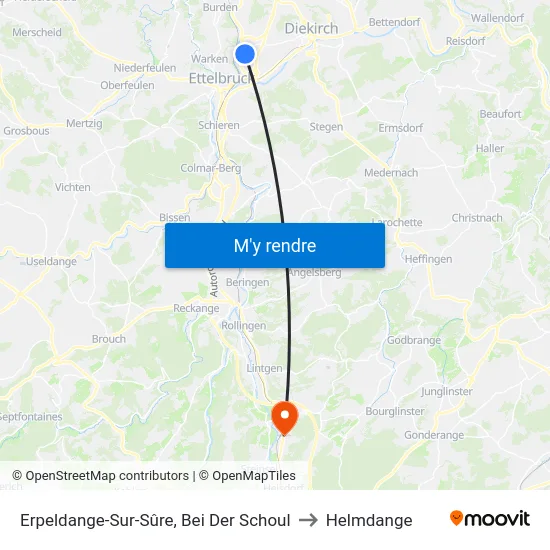 Erpeldange-Sur-Sûre, Bei Der Schoul to Helmdange map