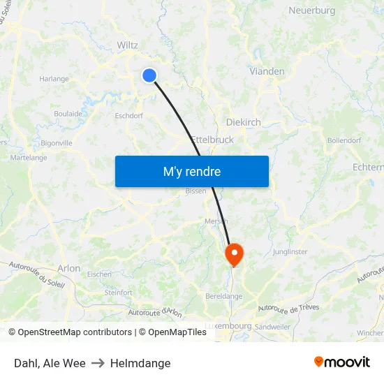 Dahl, Ale Wee to Helmdange map