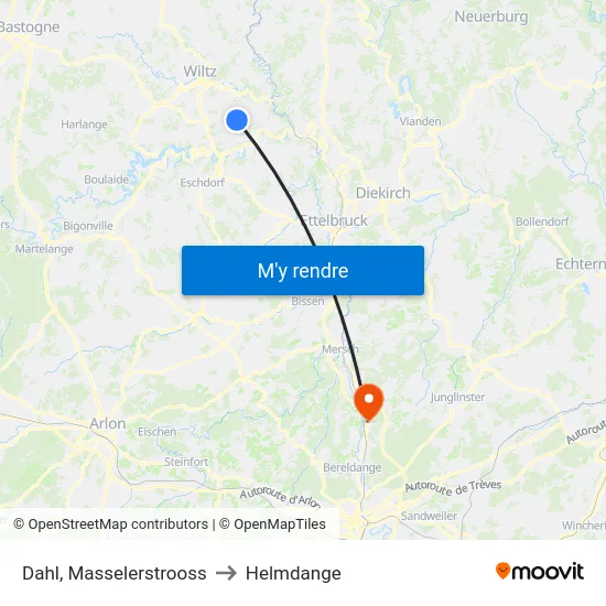 Dahl, Masselerstrooss to Helmdange map