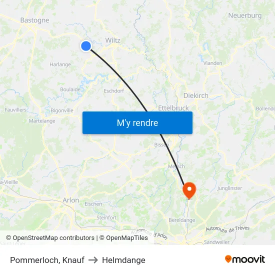 Pommerloch, Knauf to Helmdange map