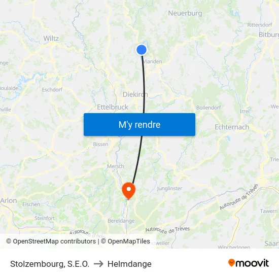 Stolzembourg, S.E.O. to Helmdange map