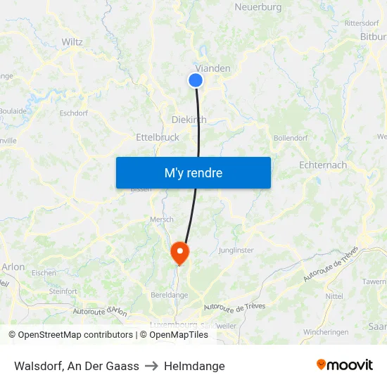 Walsdorf, An Der Gaass to Helmdange map
